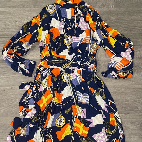 Anthropologie Maeve Shirtdress Buttondown Nautical Navy Sailing Boat Size Small - Picture 9 of 13